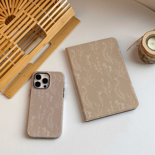 Aesthetics Botanical iPad Case - Khaki - IMCASE