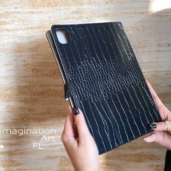 Leather iPad Case - Black - IMCASE