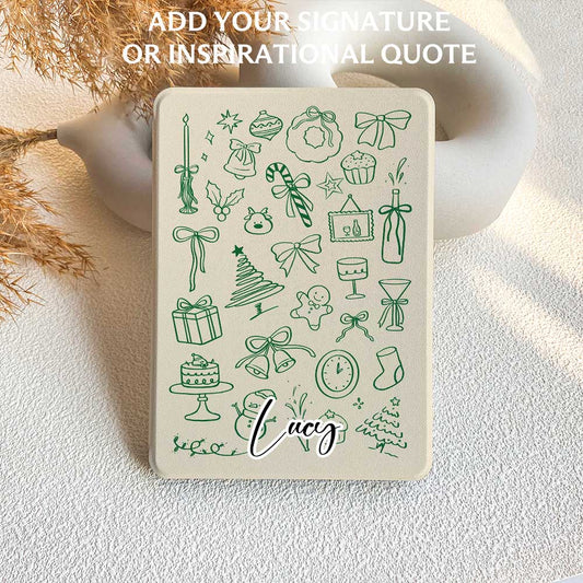 Christmas Doodle | Kindle Case - Green