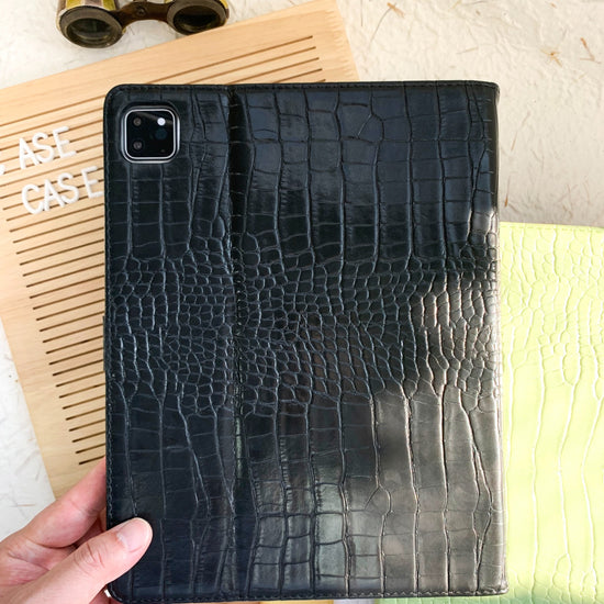 Leather iPad Case - Black - IMCASE