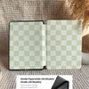 Checkerboard Art | Kindle Case - Light Green