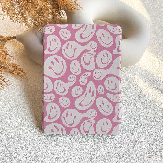 Melting Smiley Face| Kindle Case - Pink