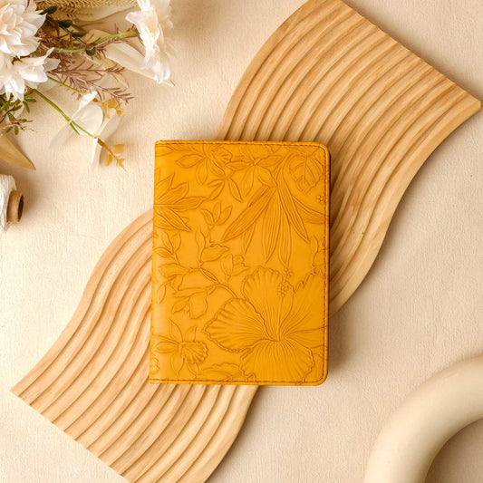 Floral Leather Kindle Case - Yellow