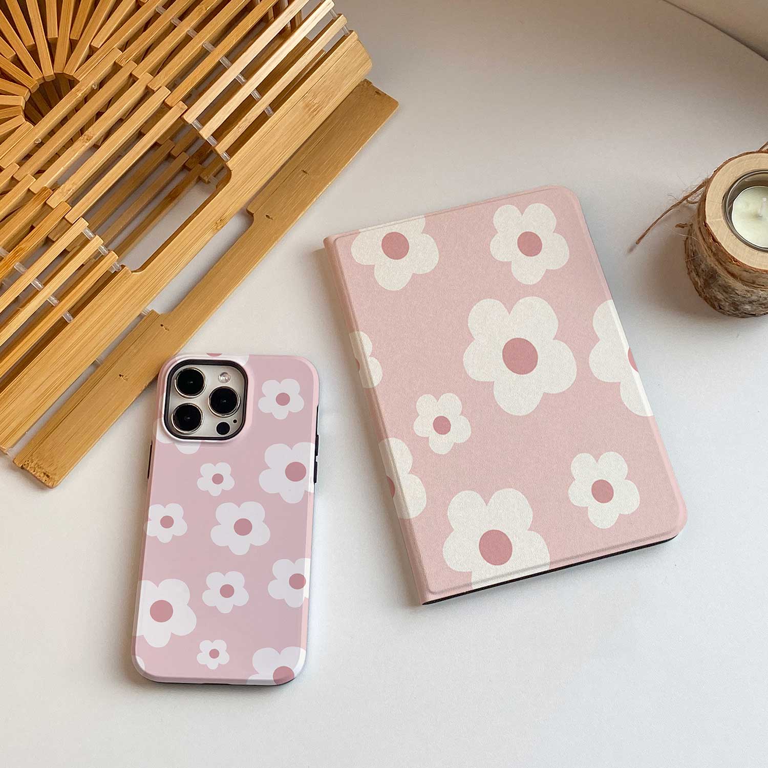 Cute Flora iPad Case - Pink - IMCASE