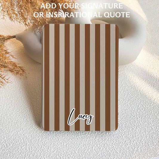 Stripe Pattern | Kindle Case - Brown