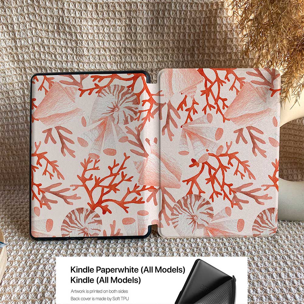Crimson Coral | Kindle Case - Navy - IMCASE