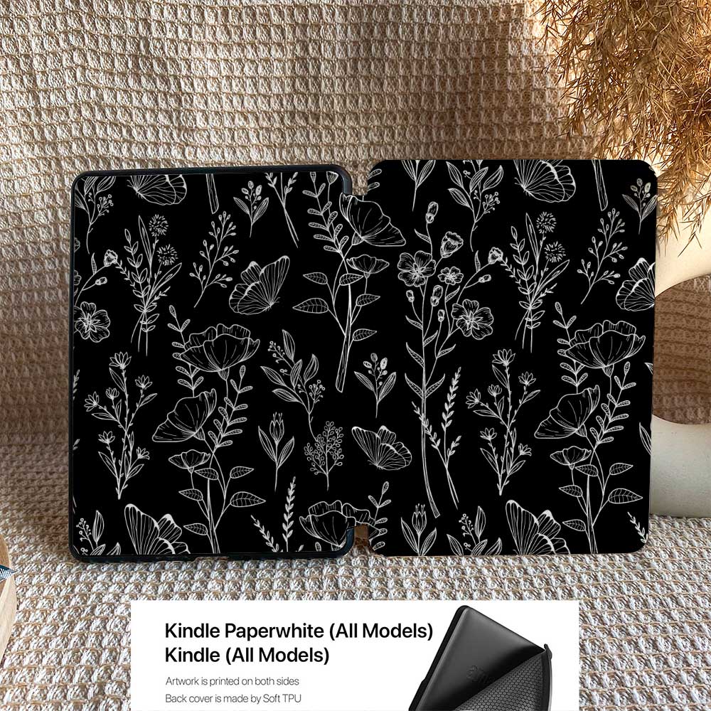 Aesthetics Botanical | Kindle Case - Black - IMCASE