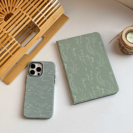 Aesthetics Botanical iPad Case - Mint - IMCASE