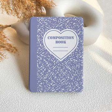 Heart Composition Book | Kindle Case - Blue