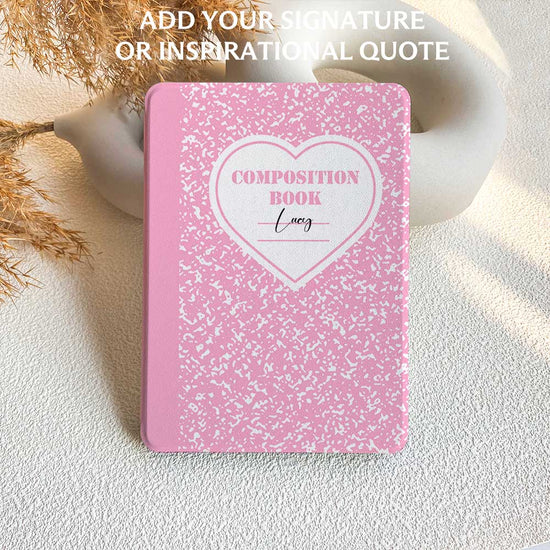 Heart Composition Book | Kindle Case - Pink - IMCASE
