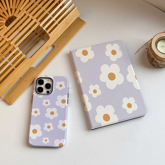 Cute Flora iPad Case - Violet - IMCASE