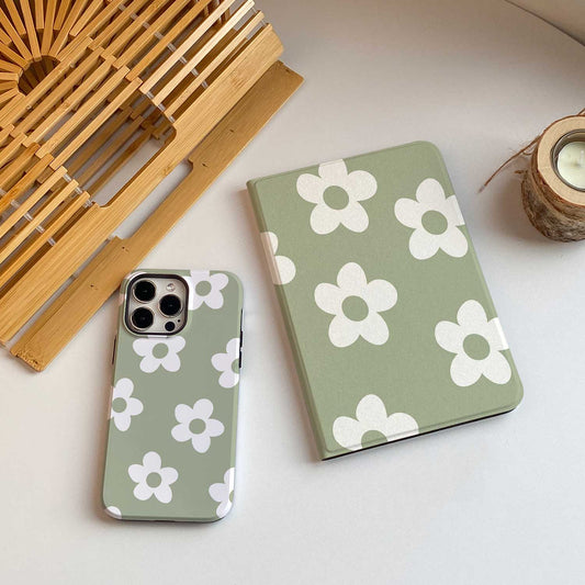 Flora iPad Case - Moss Green - IMCASE