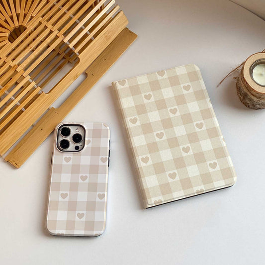 Heart Gingham iPad Case