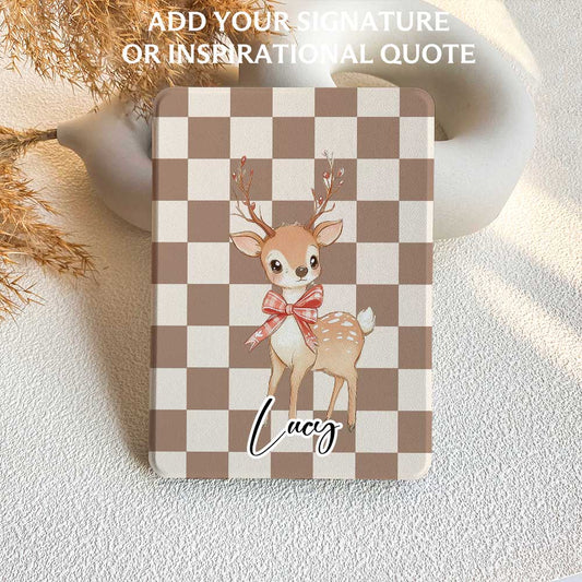 Cheerful Deer | Kindle Case - Brown