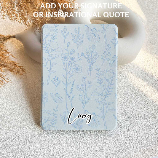 Aesthetics Botanical | Kindle Case - Light Blue - IMCASE