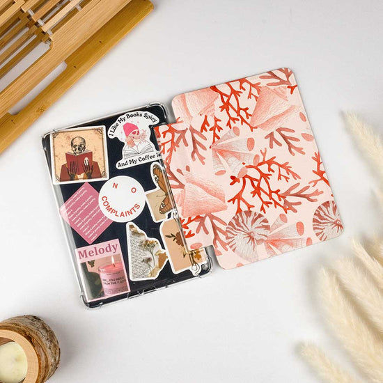 Crimson Coral | Kindle Case - Navy - IMCASE