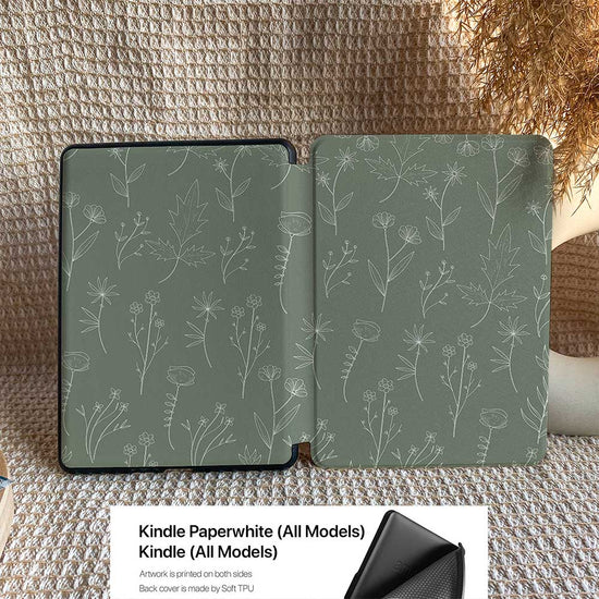 Aesthetics Botanical | Kindle Case - Dark Green - IMCASE
