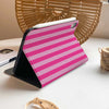 Stripe Pattern iPad Case - Barbie Pink