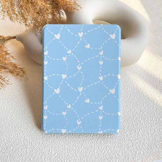 Dot Heart | Light Blue Kindle Case