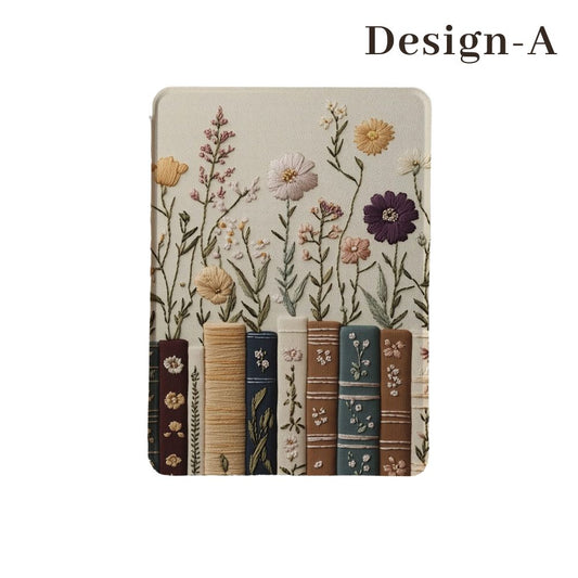 Floral & Book Lover Kindle Case with Hand Strap