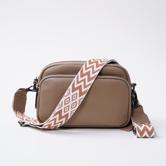 Kindle Leather Crossbody Bag – Brown