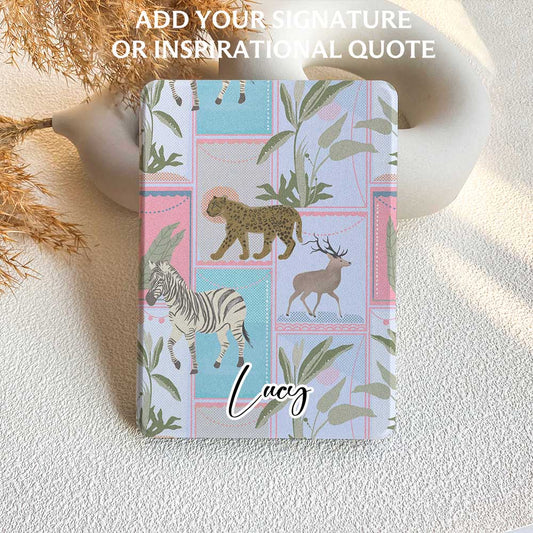 Pastel Safari Whimsy | Kindle Case -A