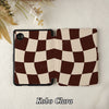 Wavy Check | Kindle Case - Brown & Cream