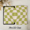 Wavy Check | Kindle Case - Green