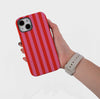 Stripe Pattern  | iPhone Case - Red