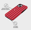 Stripe Pattern  | iPhone Case - Red