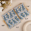 Embroidery Daisy Book Sleeve - Blue