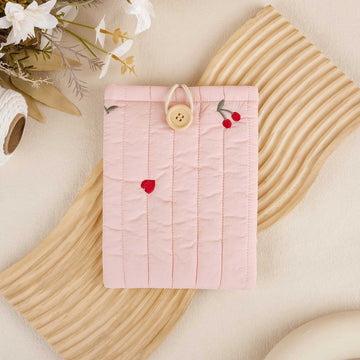 Cherry&Heart Book Sleeve - Pink