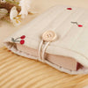 Cherry&Heart Book Sleeve - White