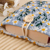 Embroidery Daisy Book Sleeve - Blue