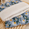 Embroidery Daisy Book Sleeve - Blue