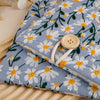 Embroidery Daisy Book Sleeve - Blue