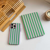 Stripe Pattern iPad Case - Green