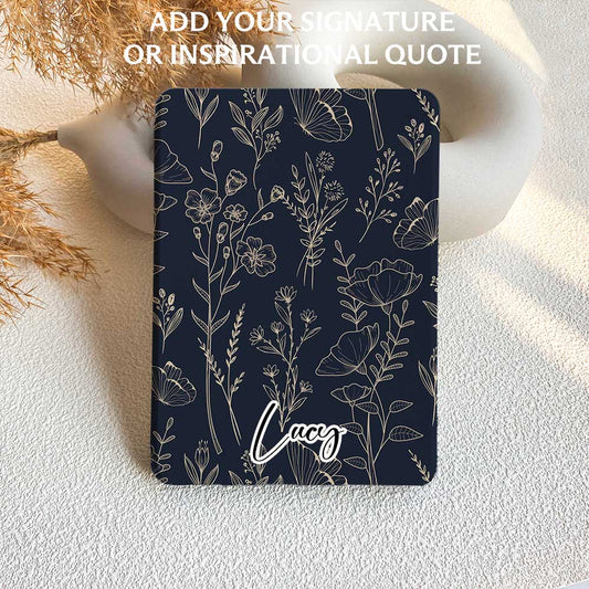 Aesthetics Botanical | Kindle Case - Navy