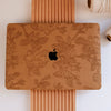 Floral Leather MacBook Case - Brown