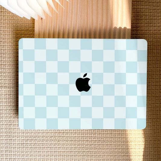 Checkerboard Art | Macbook Case - Tiffany Blue