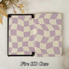 Checkerboard Art | Kindle Case - Purple