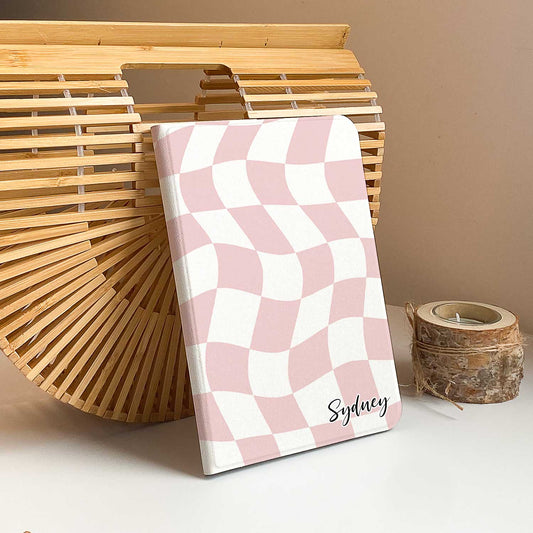 Pink Chessboard iPad Case