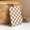 Checkerboard Art iPad Case - Brown