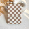 Checkerboard Art | Kindle Case - Brown