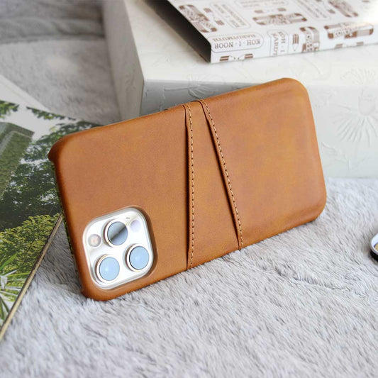 Sleekfolio | Minimalist Leather Phone Case With Card Slots
