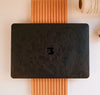 Floral Leather MacBook Case - Black