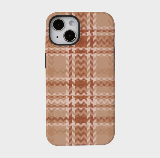 Plaid Pattern | iPhone Case - Pumpkin