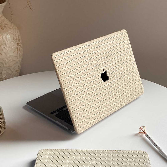 Weave Pattern MacBook Case - Beige