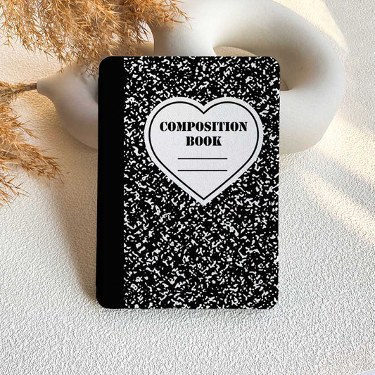 Heart Composition Book | Kindle Case - Black