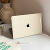 Weave Leather MacBook Case - White